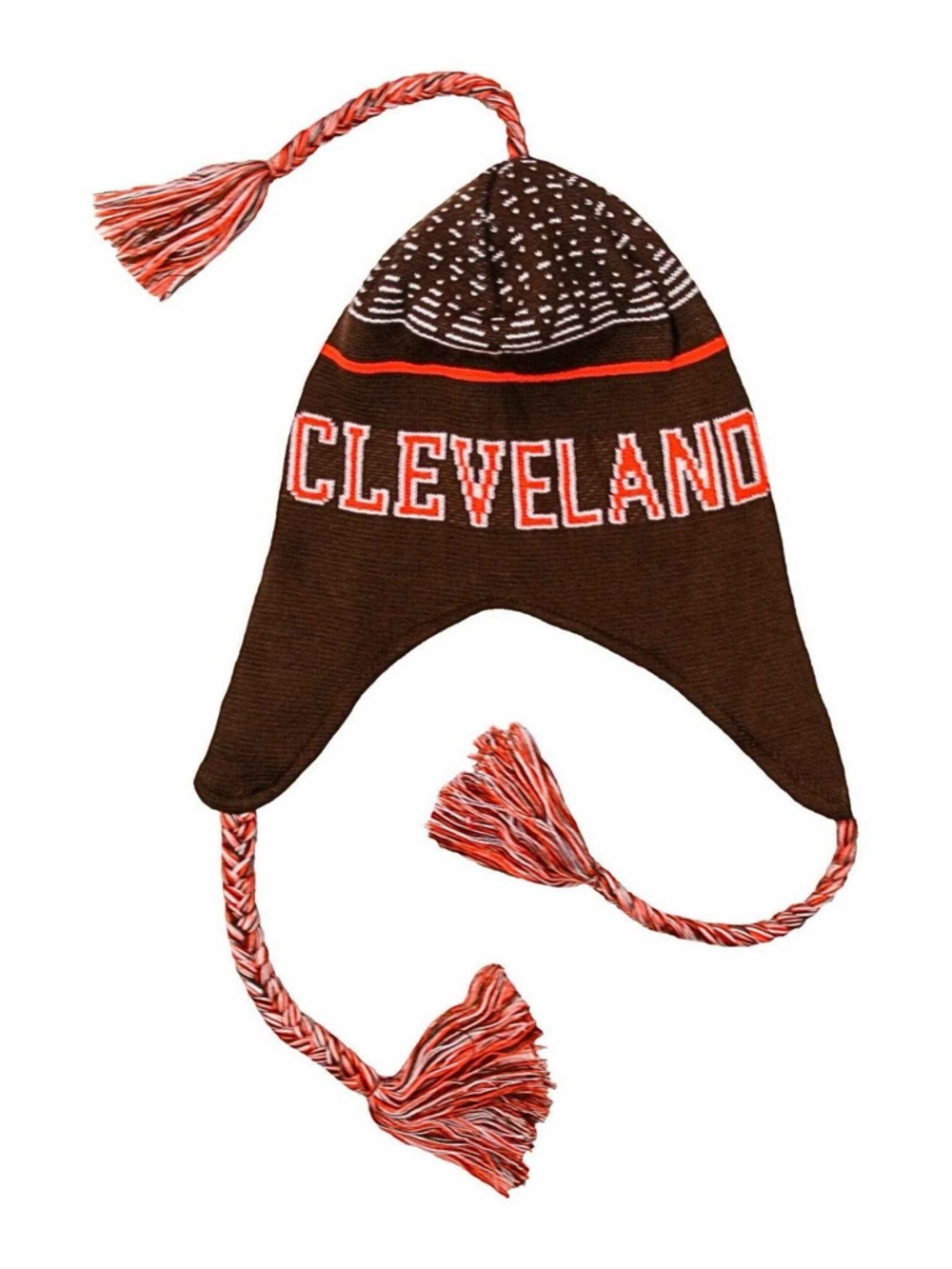 Cleveland Browns Toboggan Beanie Hat - Brown & Orange